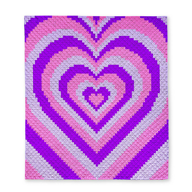 Ravelry: Colorful Hearts C2C Blanket pattern by Tree Studio