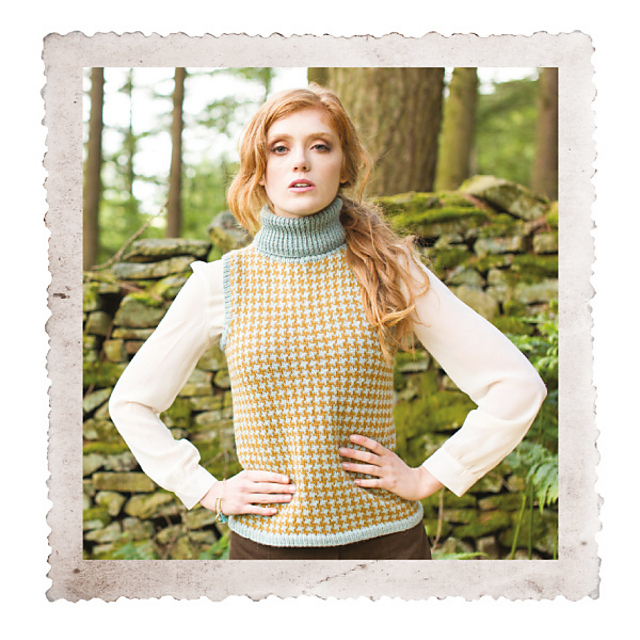 Beatrice Hound's-tooth Vest