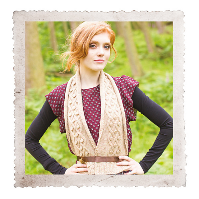 Lucille Cable & Bobble Scarf