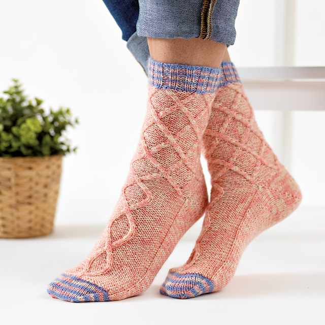 Secret Garden Cable Socks