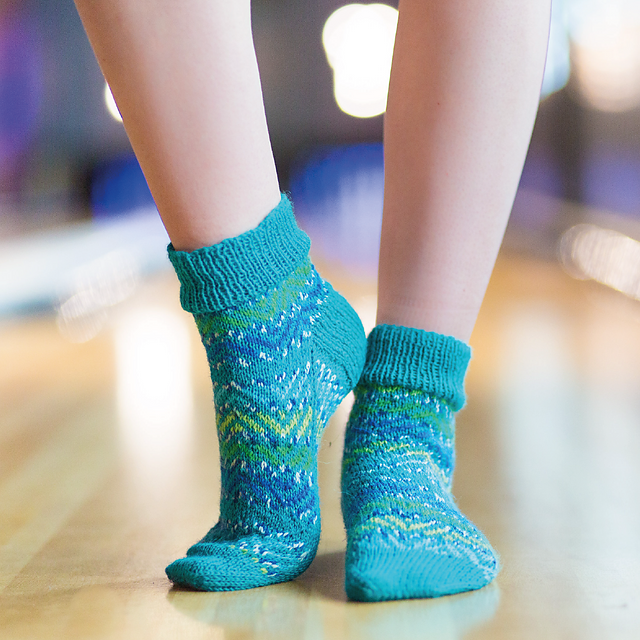 Peacock Chevron Socks