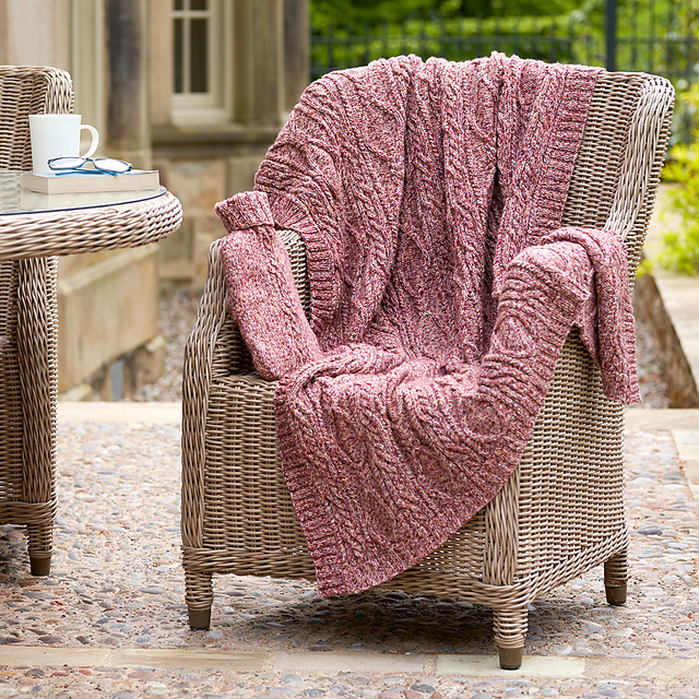Ravelry: Herriott Cable Blanket u0026 Hot Water Bottle Cover pattern by Jenny  Watson