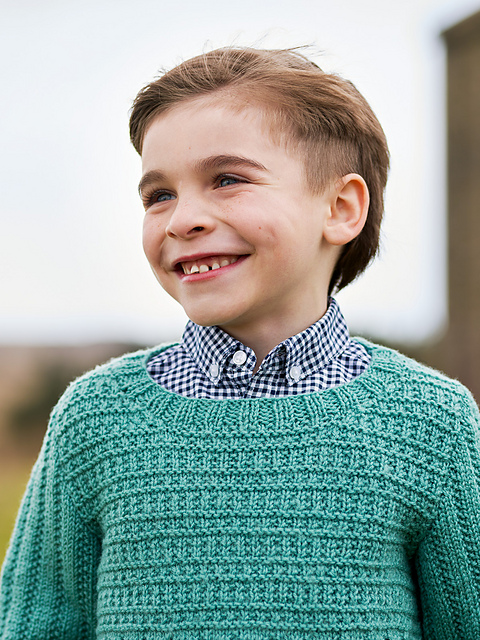 Maxwell Boy's Textured Gansey
