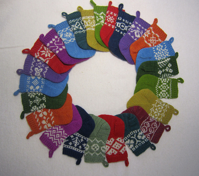 Fair Isle Adventskalender-Söckchen