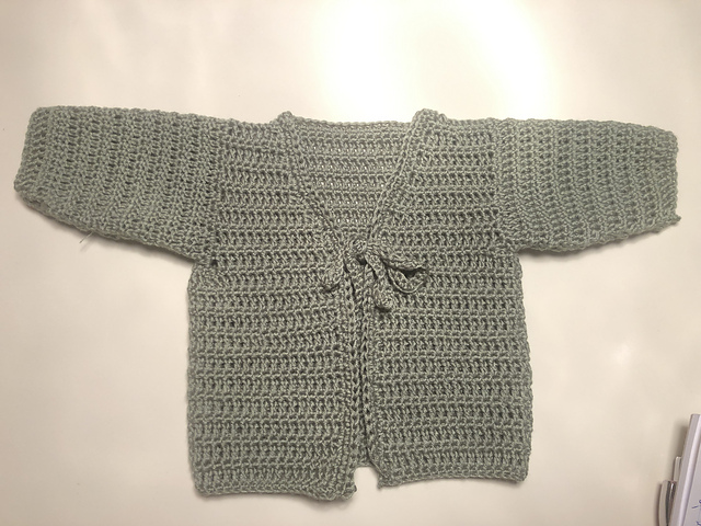 Simple Tie Baby Sweater
