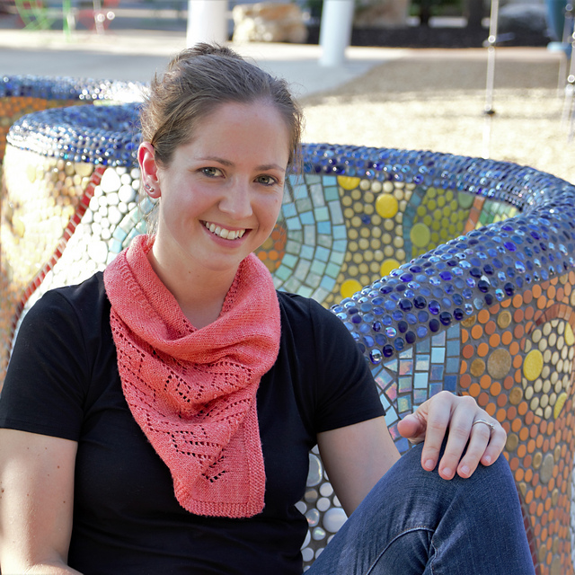 Cookie's Bandana Cowl: Simple Knit Flat Lace Cowl