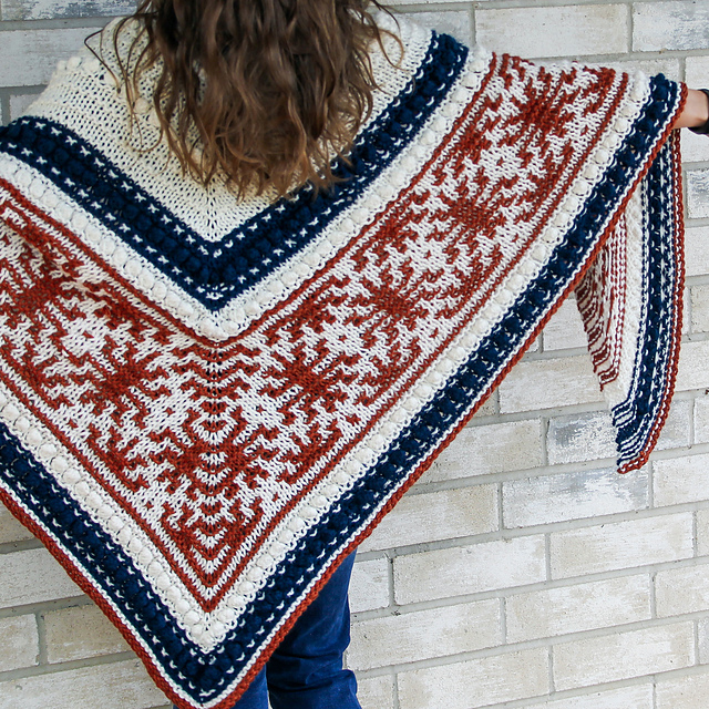 Scorpion Dreams: Mosaic and Bobble Triangle Shawl