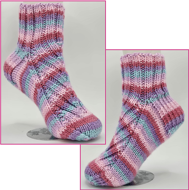 No Math Cascading Rib Sock Adult Small