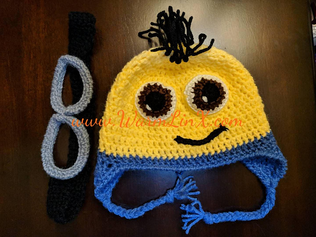 Minion Hat with Detachable Goggle
