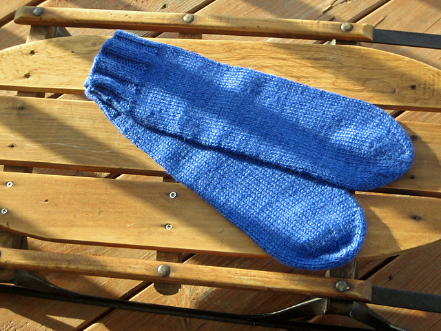 Reverse Stockinette Worsted Weight Tube Sock