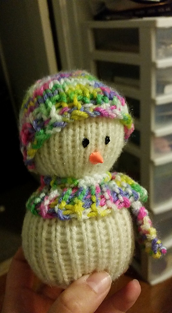 Small Knitted Snowman Plush