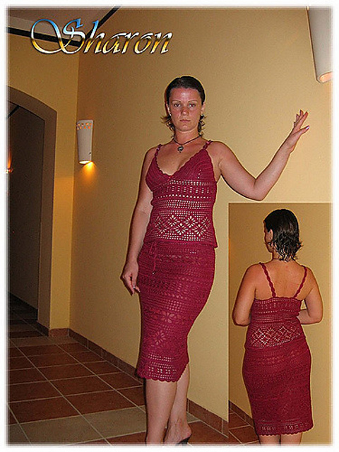 Modell 23 2teiliges Häkelkleid