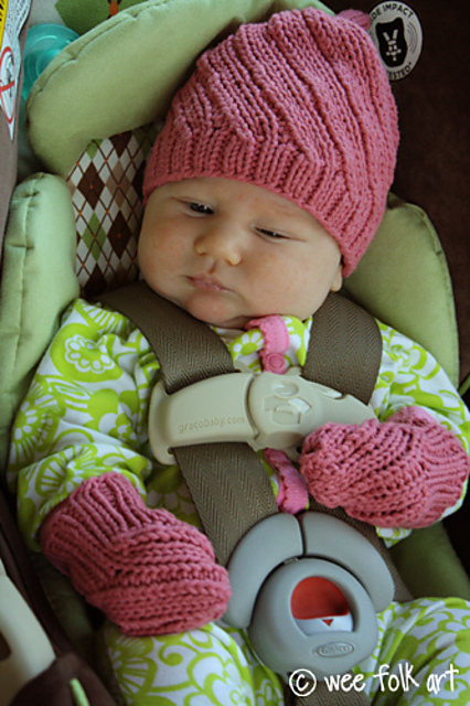 Thumbless Mittens - Twirl Style