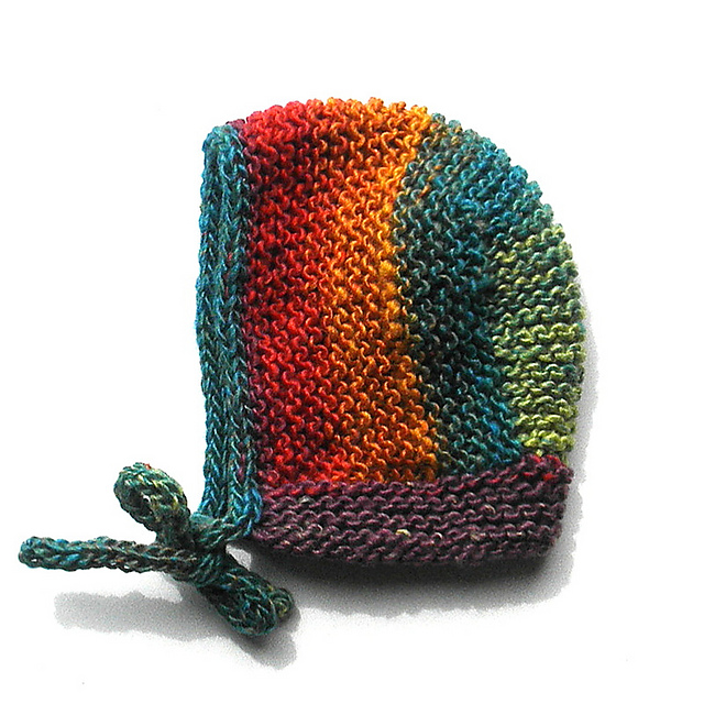 Seamless Garter Stitch Bonnet - worsted/DK