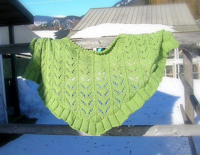Lace Bound Leaves Any-Yarn Shawl