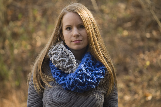 Zig Zag Colorblock Infinity Scarf