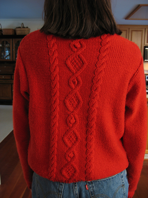 Aran Zip-Front Cardigan
