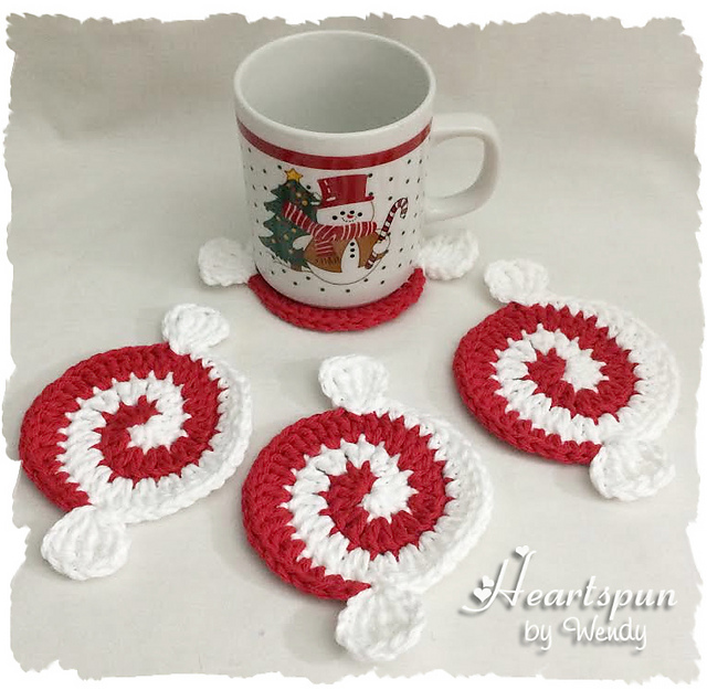 Ravelry: Peppermint Candy Coaster, Ornament or Scrubby pattern by Wendy ...