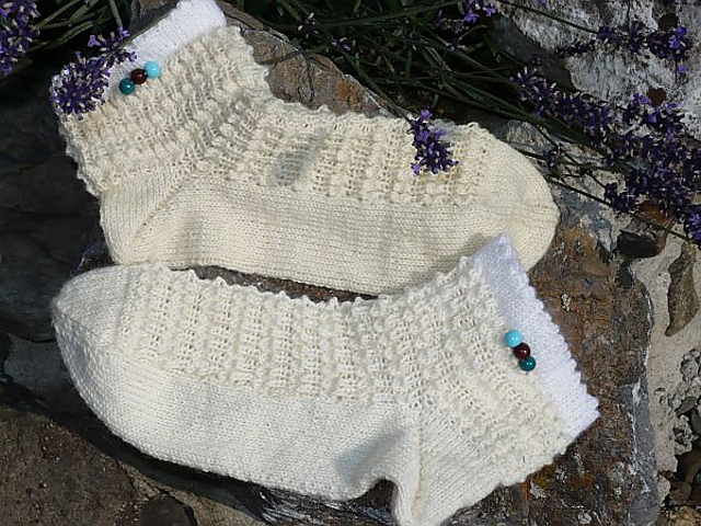 6398 Damensocken mit Strukturmuster