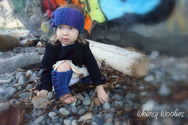Variegated Graffiti Legwarmers & Headband
