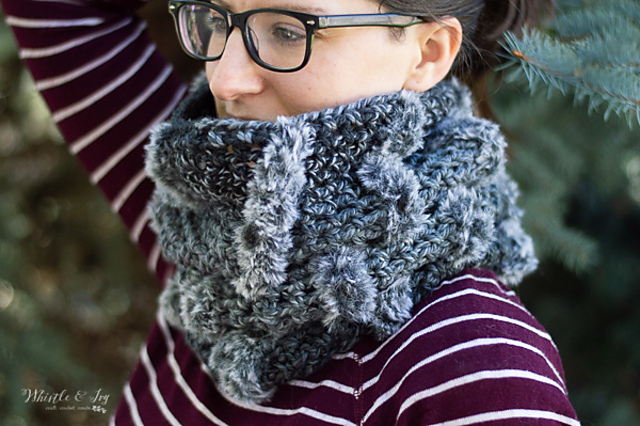 Fur Stripe Cowl