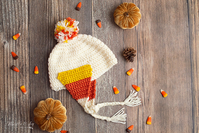 Candy Corn Baby Hat