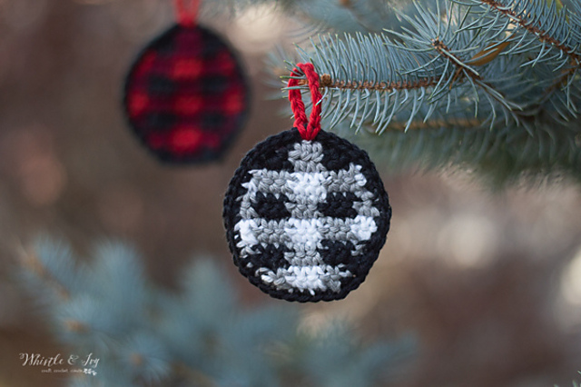 Flat Plaid Ornament