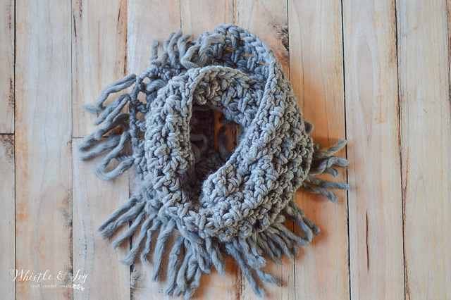 Simple Chunky Fringe Scarf