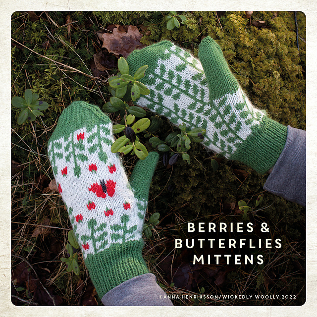 Berries & Butterflies Mittens