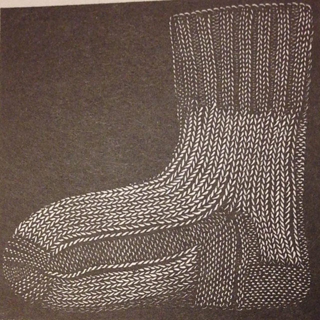 Sleeping Sock Worked in Double Knitting