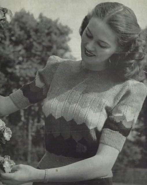 Lady's Jumper with Chevron Stripes