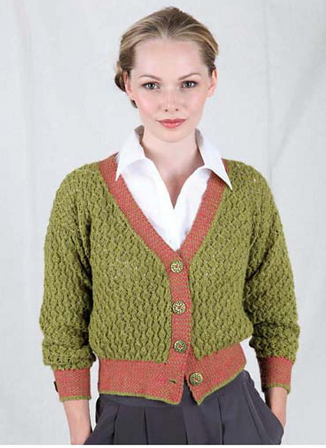 Tweed and lace cardigan