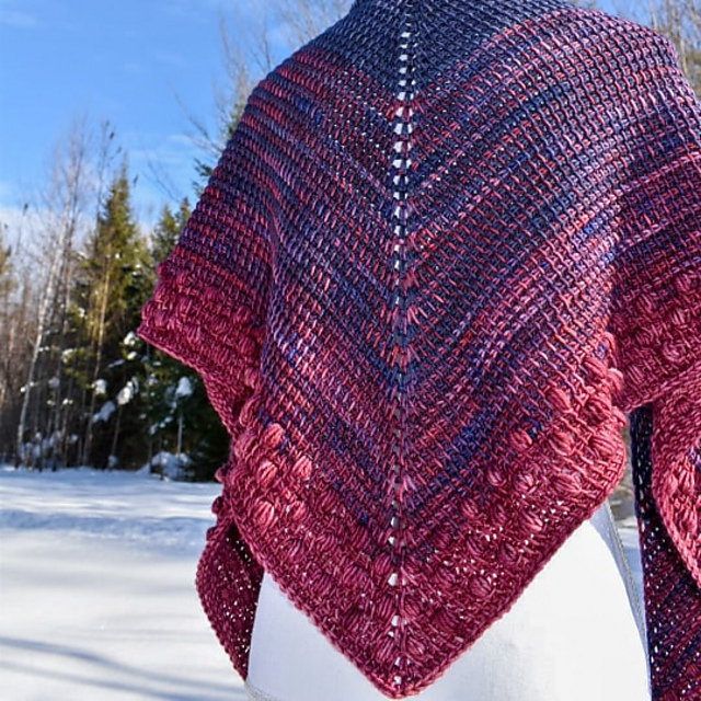 Tunisian Bloom Shawl