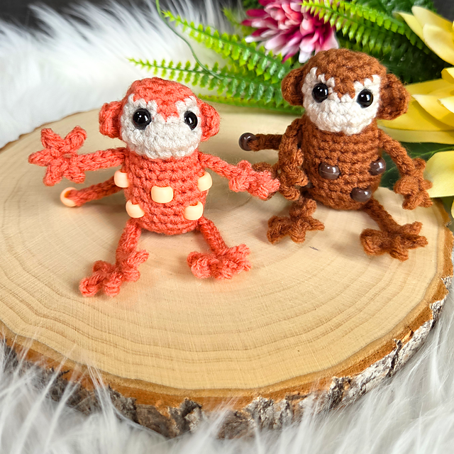 Beaded Fidget Monkey with Pony Beads