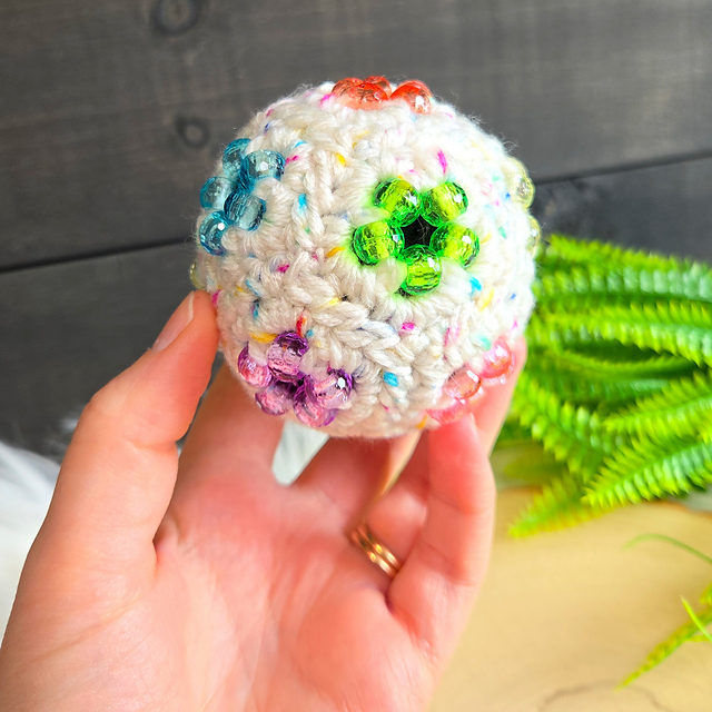 Beaded Soccer Ball Fidget Toy with Pony Beads