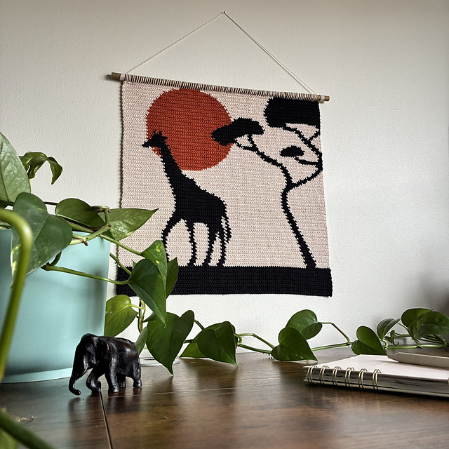 Roaming Giraffe Wall Hanging