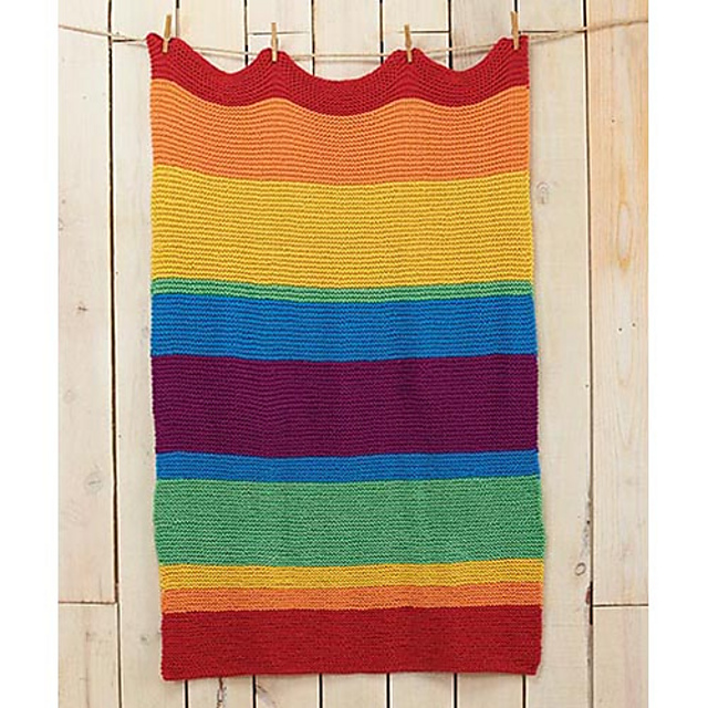 Rainbow Garter Baby Blanket