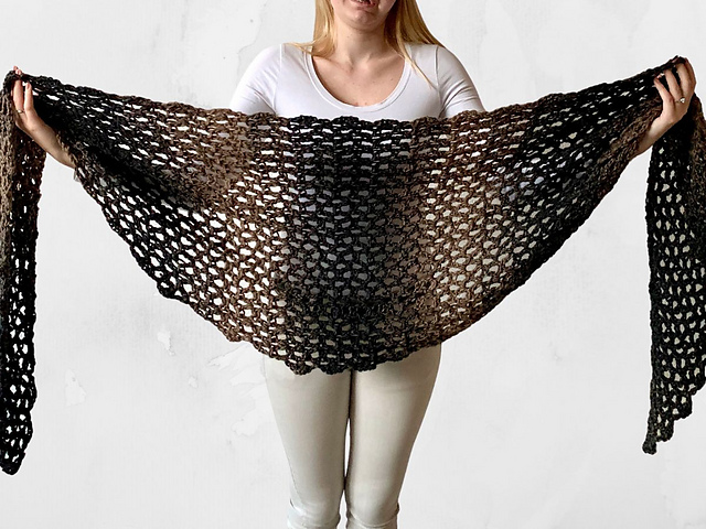 Simple V-Stitch Shawl