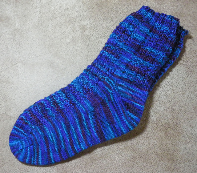 Another Waffle Stitch Toe Up Sock