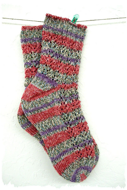 Mountain Laurel Toe Up Socks