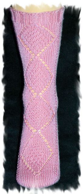 Diamond Panel Toe Up Socks