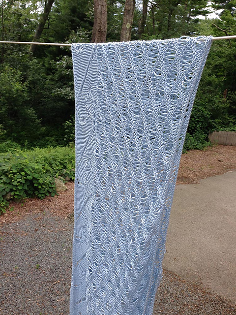 Crashing Waves: Bay of Fundy Shawl