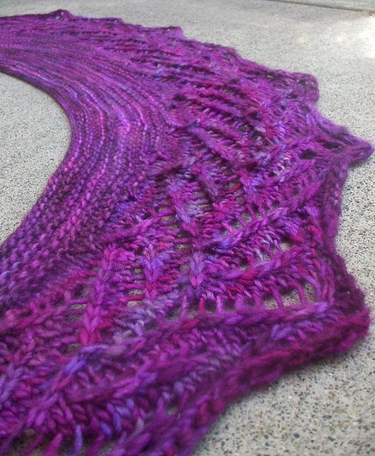 Purple Mountain Majesties Shawlette
