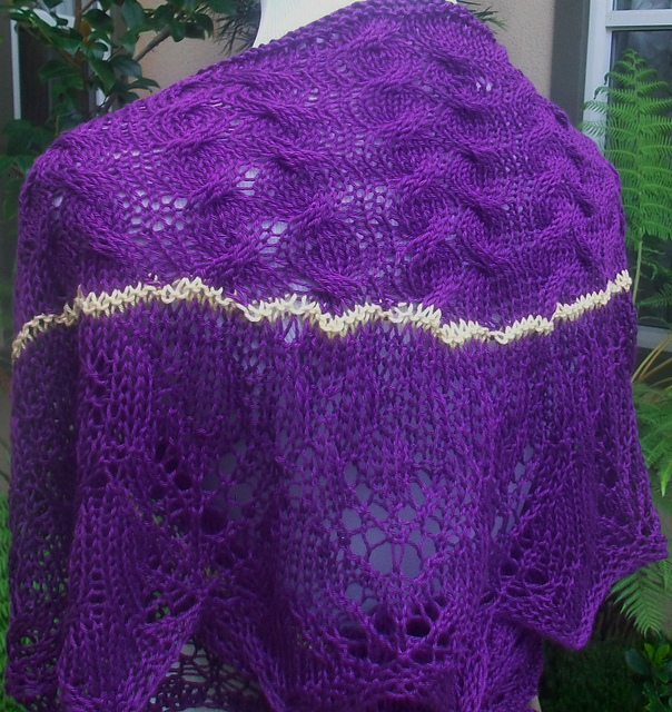 African Violet Shawlette