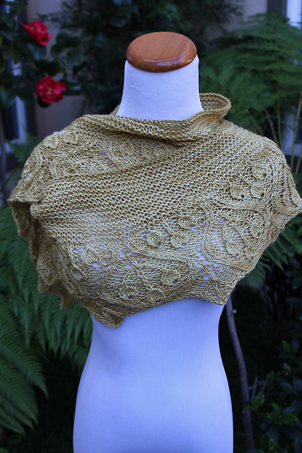 Golden Cherries Shawlette