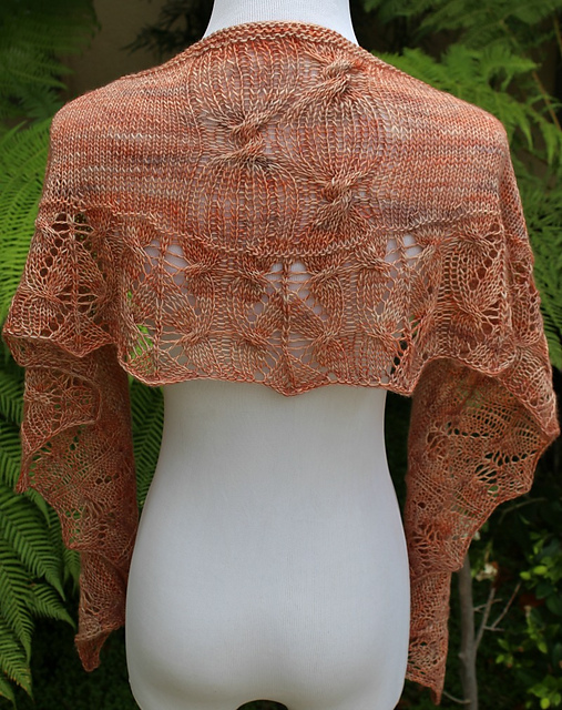 Criss Cross Apricot Shawlette