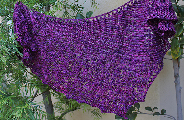 Purple Tulip Shawlette