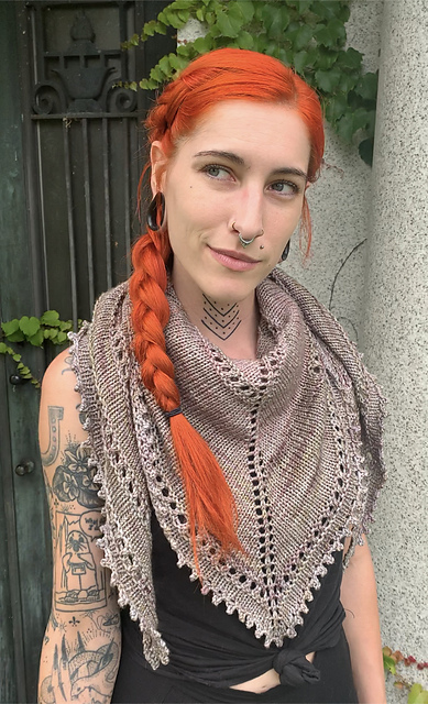 Gray Pine Shawl