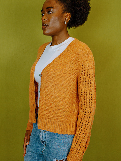 ARCHI アーキ ZINNIA KNIT CARDIGAN Zinnia Fluffy Cardigan 🤎