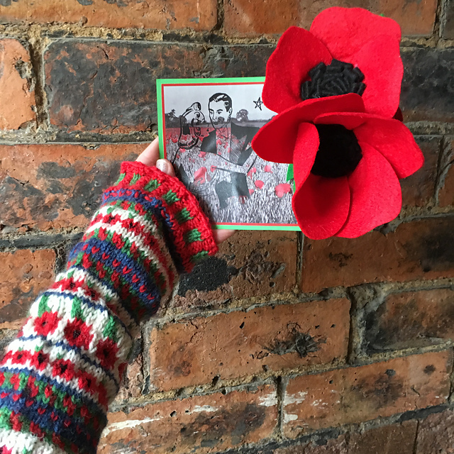 Poppy Wrist Warmers, Wristlet & Cup Warmer
